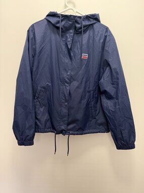 LEVI'S Vintage Hooded Windbreaker Jacket Navy Blue Men's Sz XXL